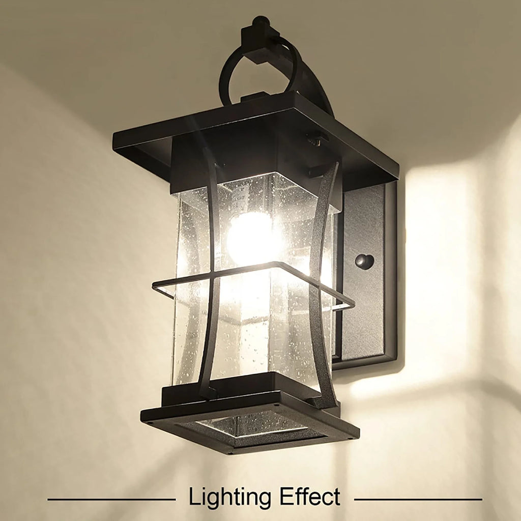 Waterproof Wall Sconce Light Fixture with Clear Glass Shade V54062