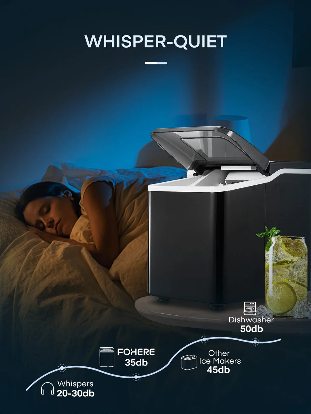 Countertop Ice Maker 2 Sizes Stainless Steel R6783