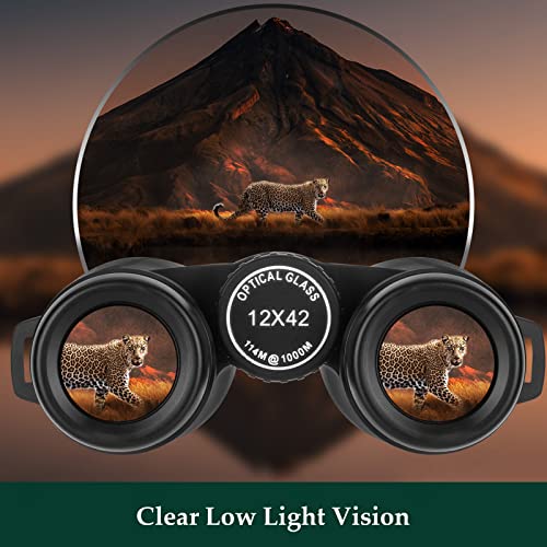 12x42 HD Binoculars with Phone Adapter and Tripod F61961