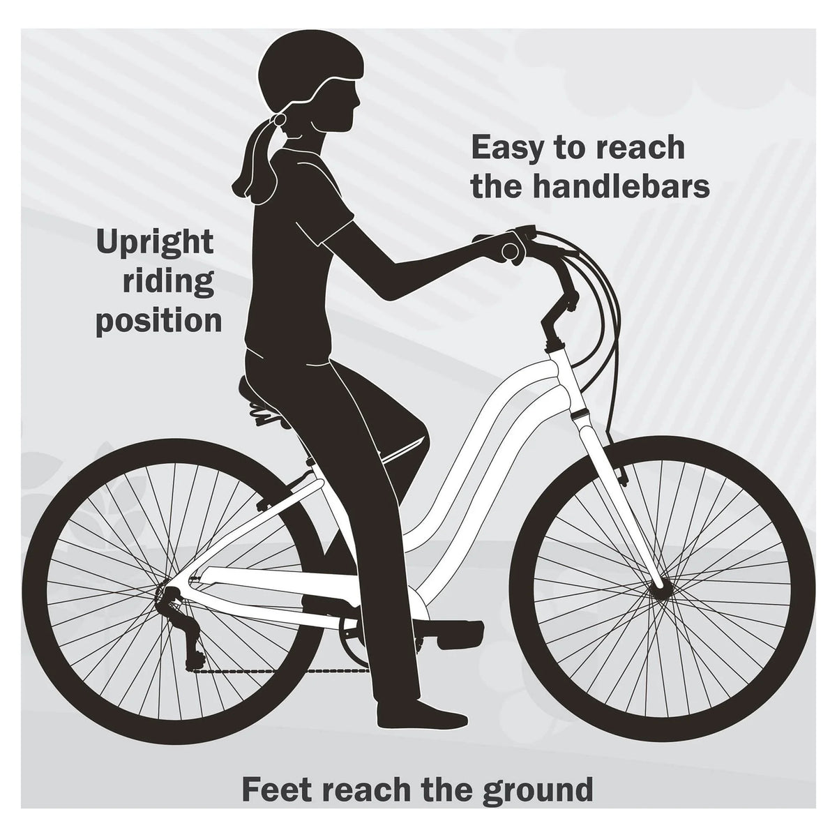 26 In. Charcoal Single-Speed Cruiser Bike N599