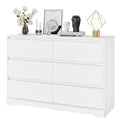 White 6 Drawer Wood Dresser M129495