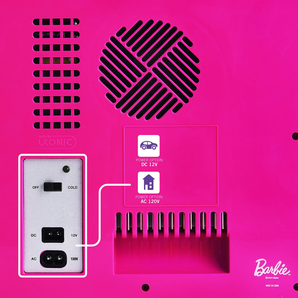 Hot Pink 6 Can Mini Fridge with Glass Door A956