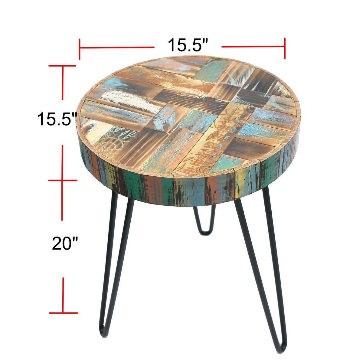 Reclaimed Wood Round Table A213