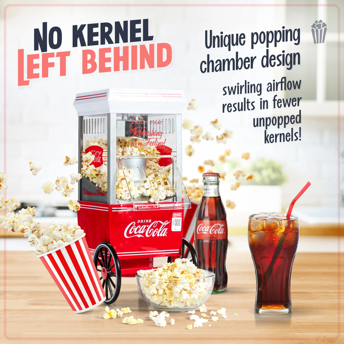 Coca-Cola 12-Cup Hot Air Popcorn Maker O50696