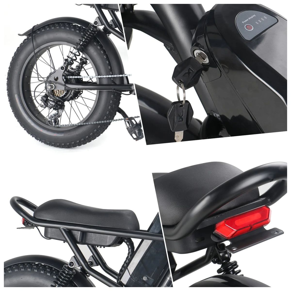 20" x 4.0 Electric Bike with 750W Motor, 48V 15.6Ah Battery V3335
