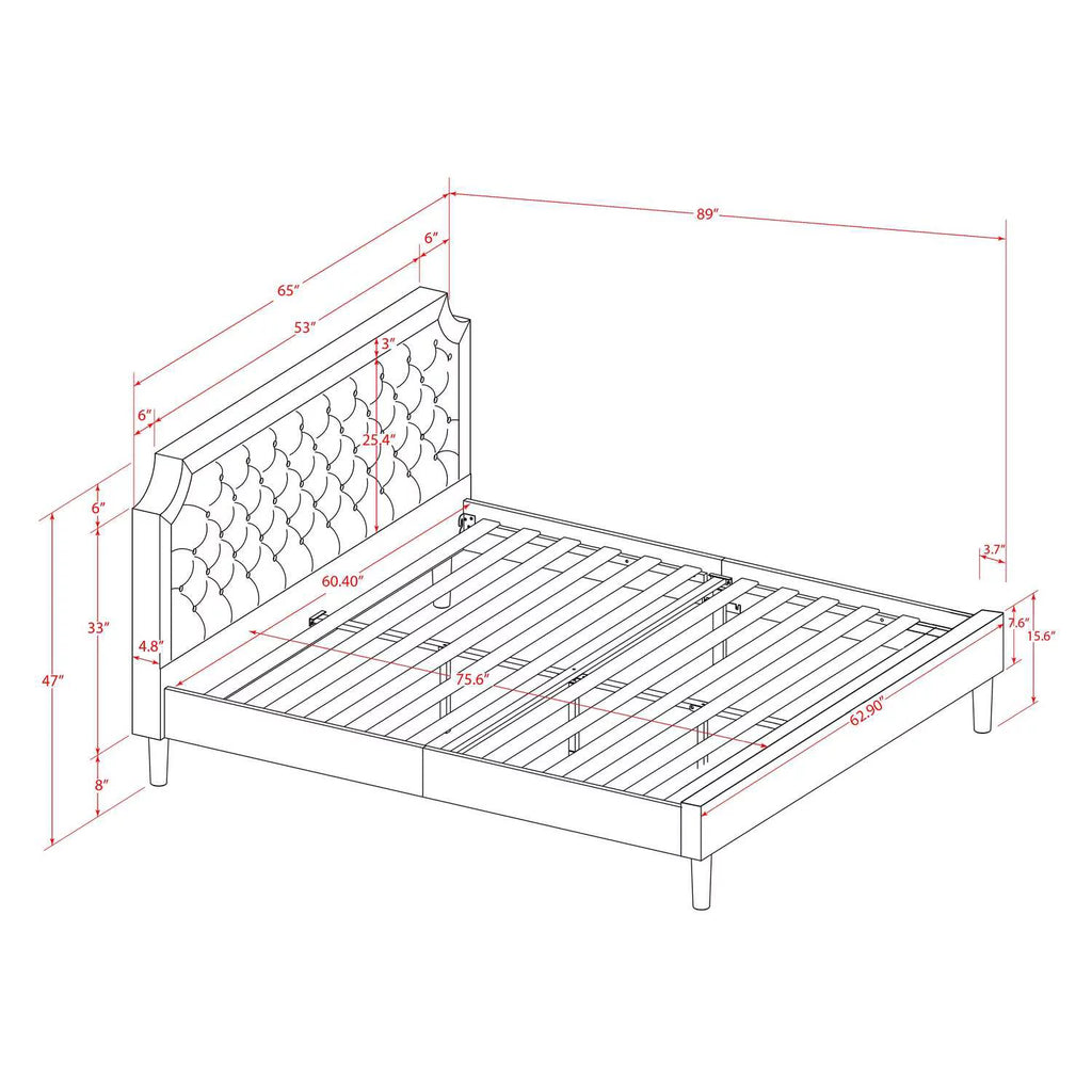 3-Piece Wood Queen Bedroom Set Z214