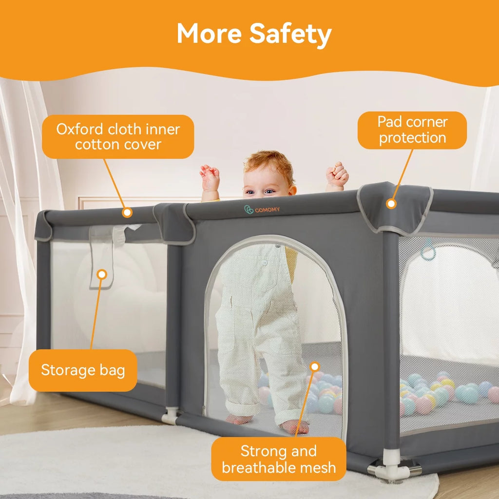 Large Gray Baby Playpen S344462