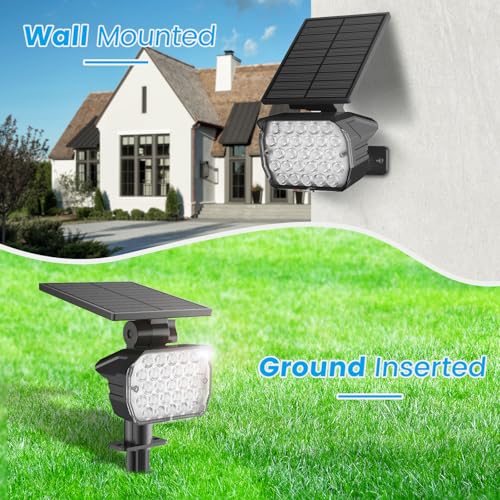 IP67 Waterproof Solar Landscape Spot Lights 8 Pack Cool White 27 LED C6400
