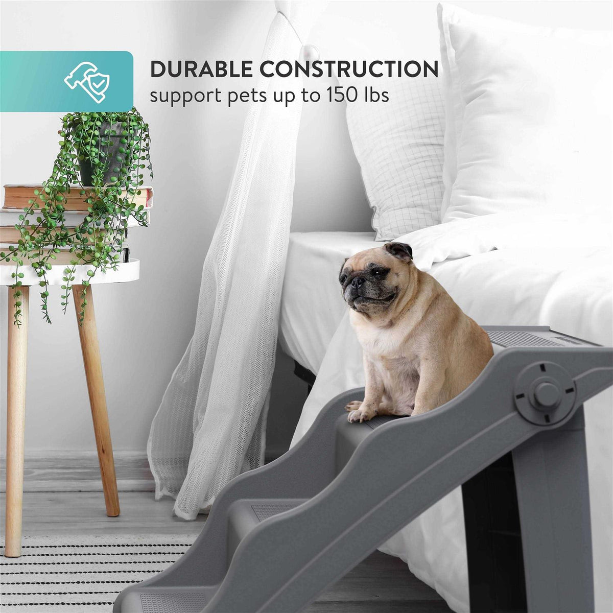 Foldable 4-Step Dog Pet Steps with Non-Slip Treads D178222