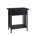Black One Drawer Nightstand Side Table L4510