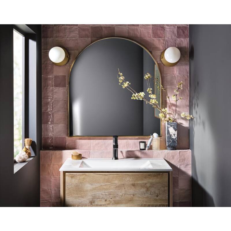 Single Handle Single Hole Bathroom Faucet Matte Black 2-pack K799181