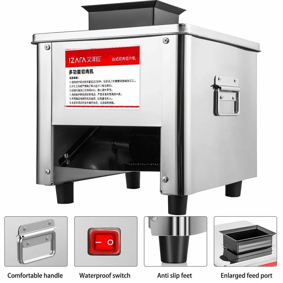 Commercial 2.5mm Electric Meat Cutter Stainless Steel L168