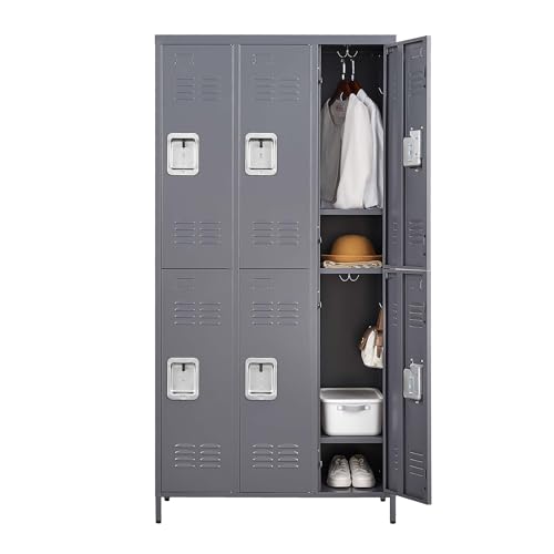 6 Door 72" H Metal Lockers with Lock K904084