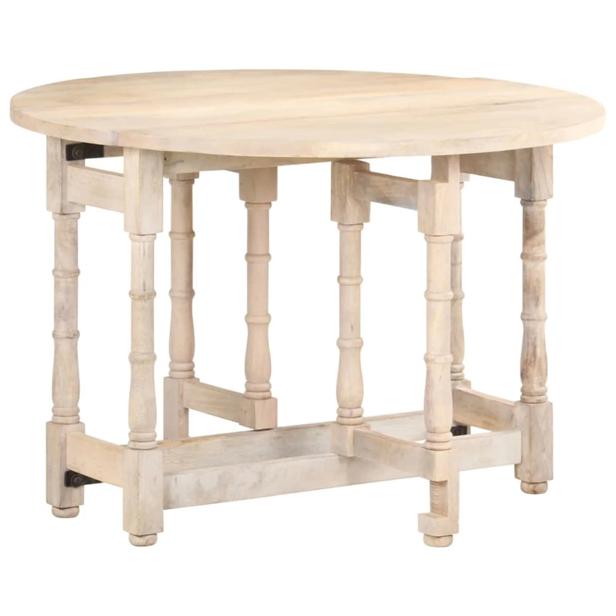 Round Solid Mango Wood Dining Table V39576
