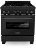 30 in. Gas Burner Electric Oven Black Stainless Steel E7991