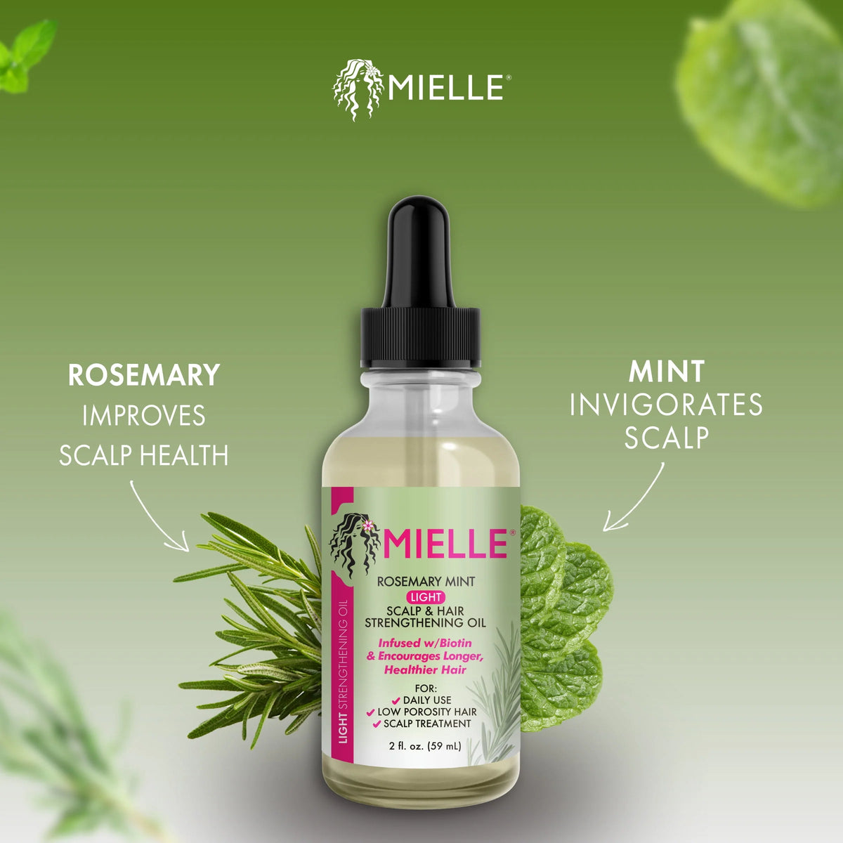 Rosemary Mint Scalp & Hair Oil 2 oz U370