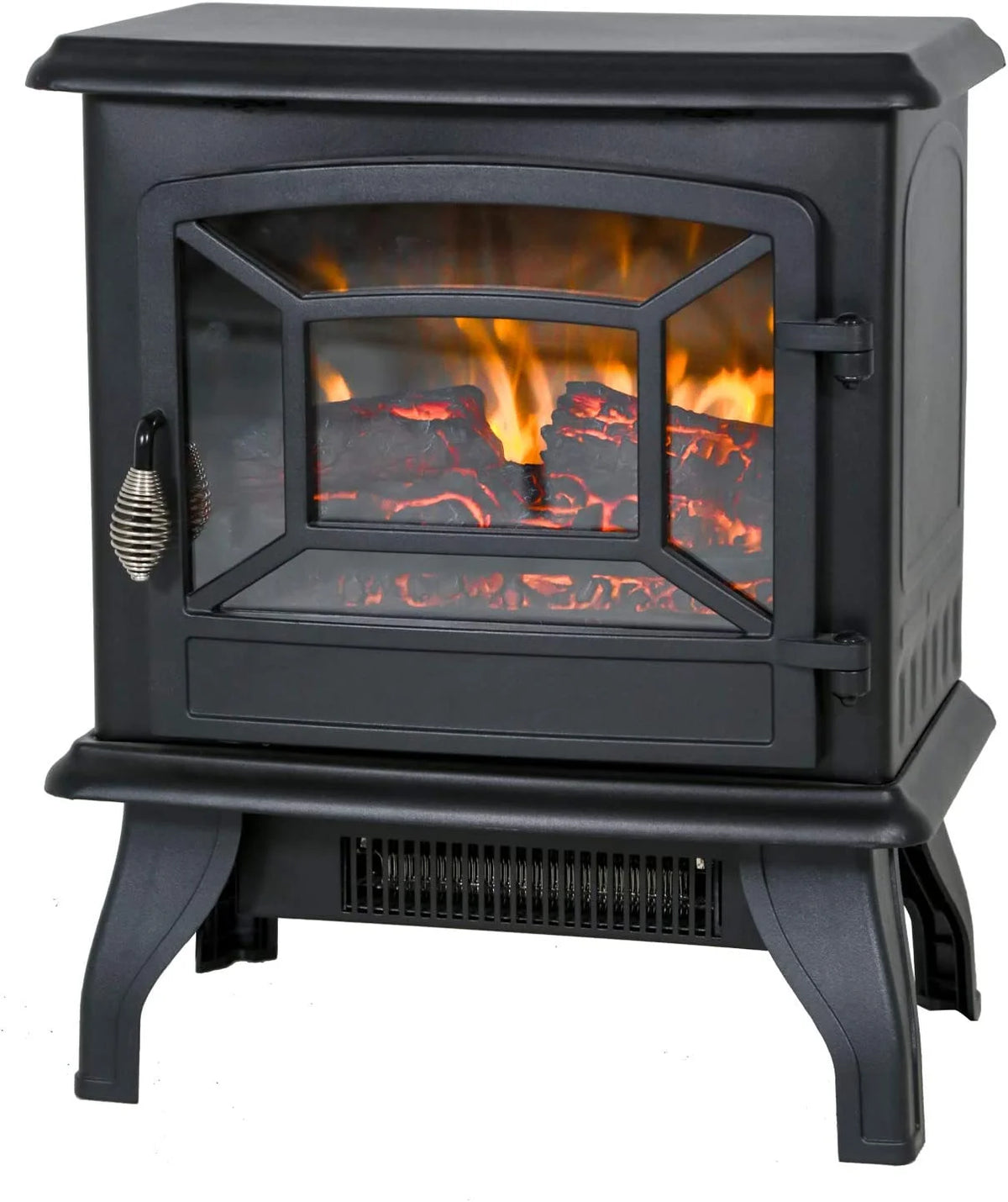 20" Electric Fireplace Heater Portable 1400W Black L485
