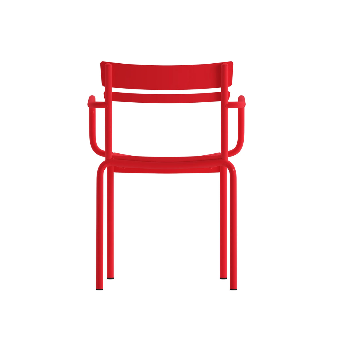 Red Steel Stackable Indoor-Outdoor Chair with Arms R442999