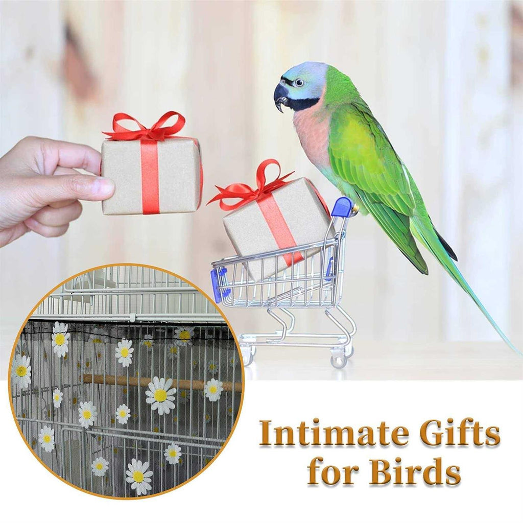 Bird Cage Seed Catcher Adjustable Nylon Mesh Net E432