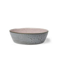 Stoneware Bowl Plate 18 cm Grey Light Pink L4279