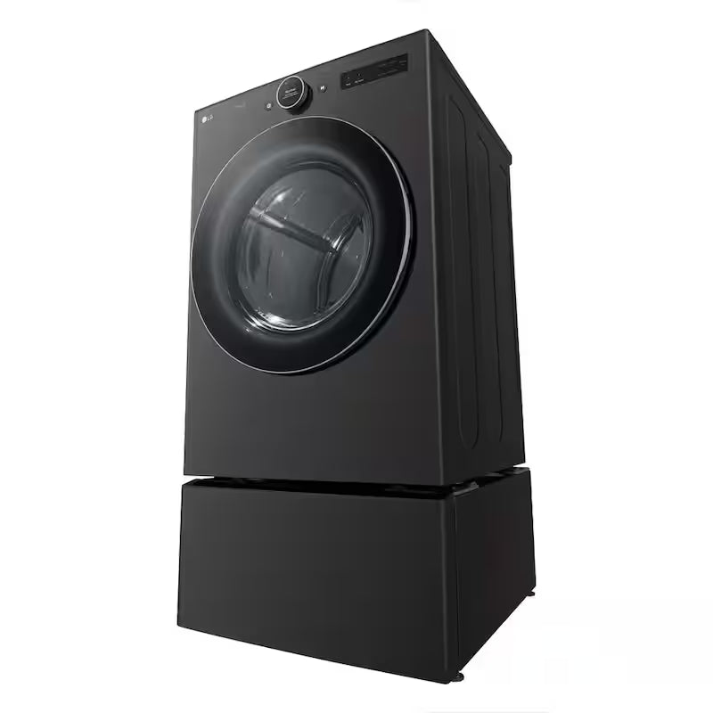 27 in. Black Steel Laundry Pedestal with Storage Drawer H3242