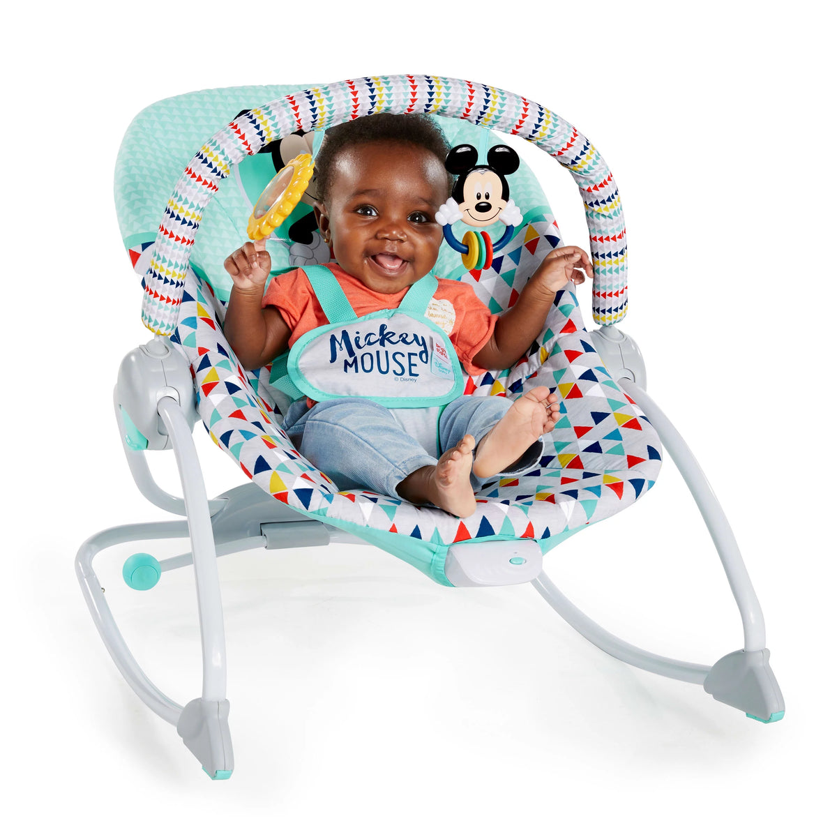 2-in-1 Slip Resistant Vibrating Infant & Toddler Rocker Chair F19134