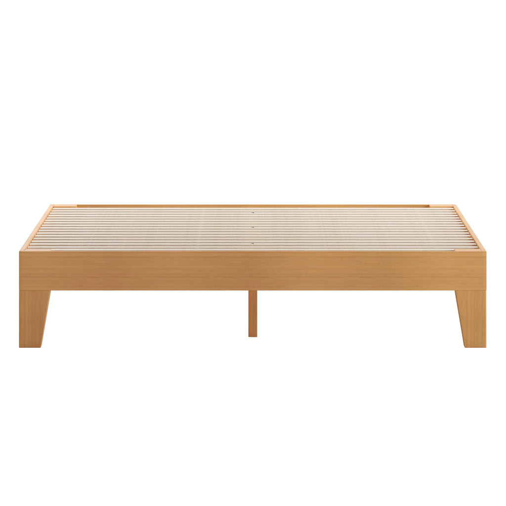Queen Size Wooden Platform Bed with Pine Finish J432567