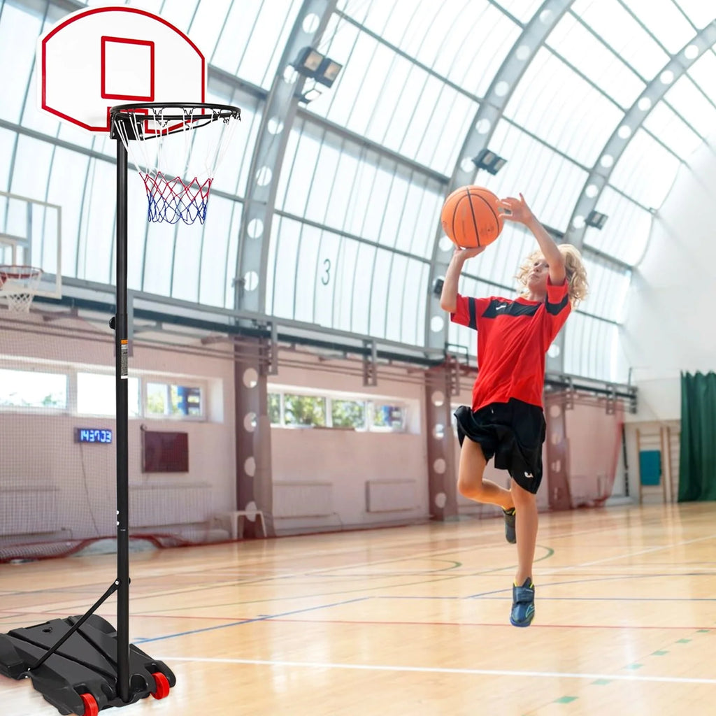 28 in. Portable Height Adjustable Basketball Hoop System O20544