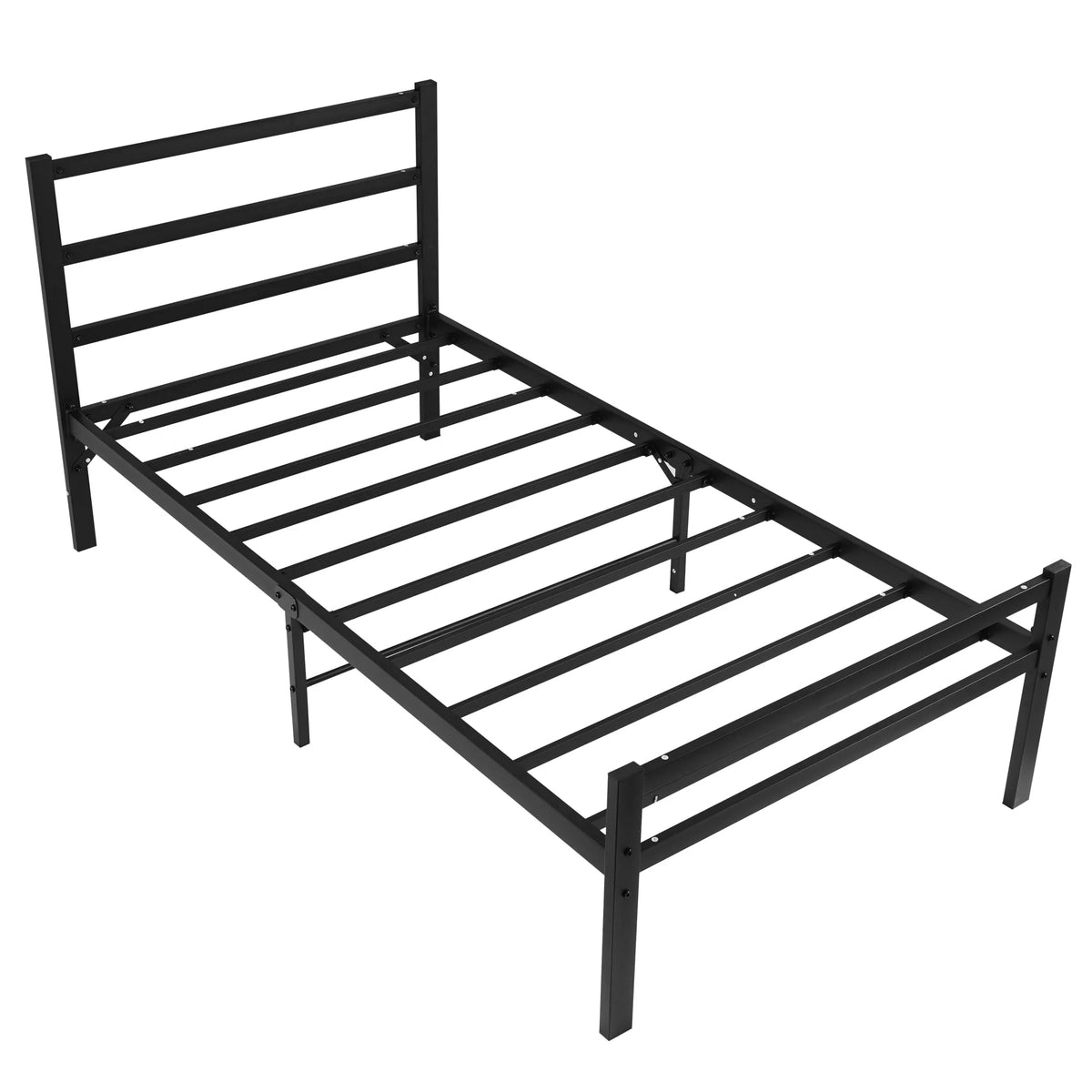 Twin Metal Platform Bed Frame with Headboard S659