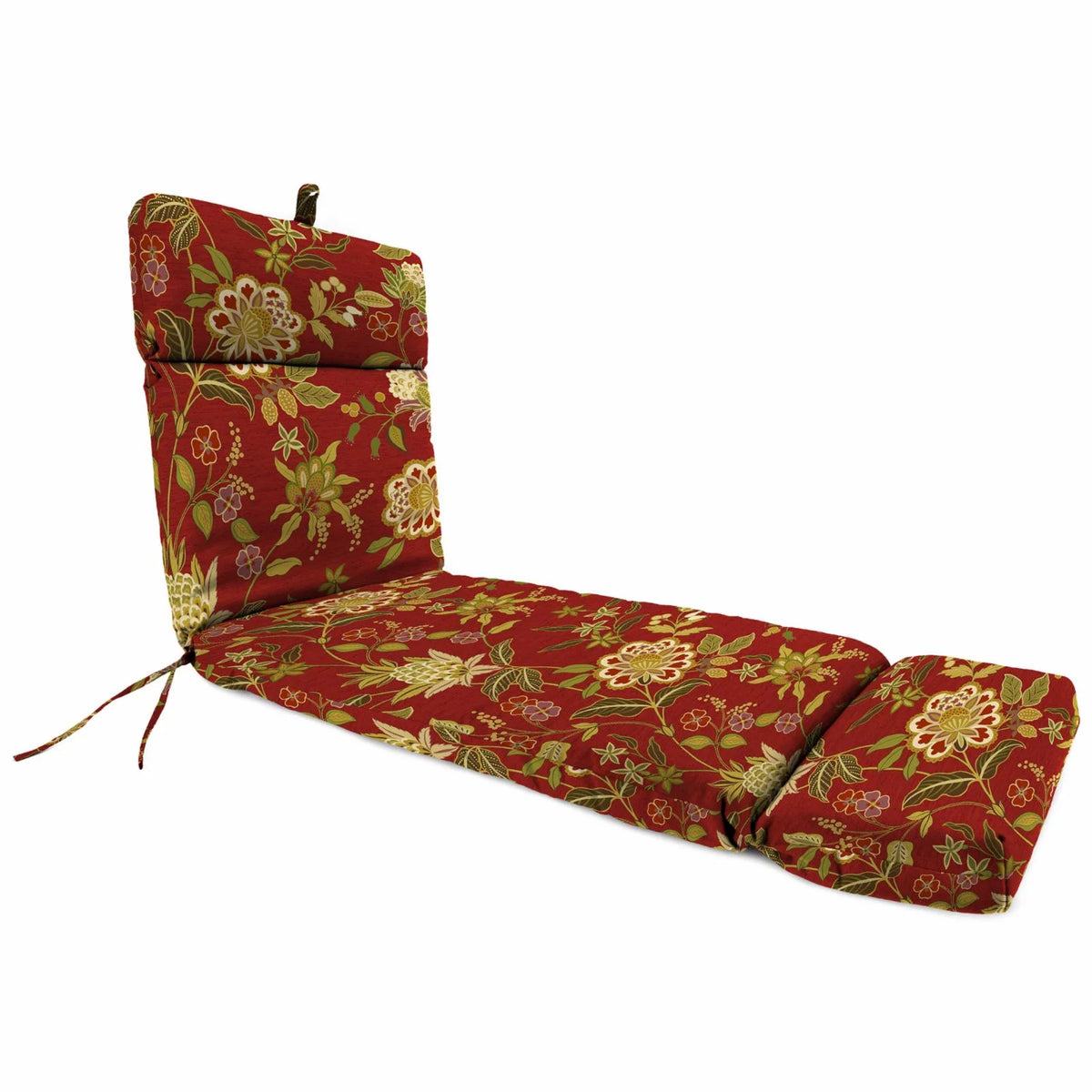 72 x 22 in. Rectangular Outdoor Chaise Lounge Cushion with Ties X482672