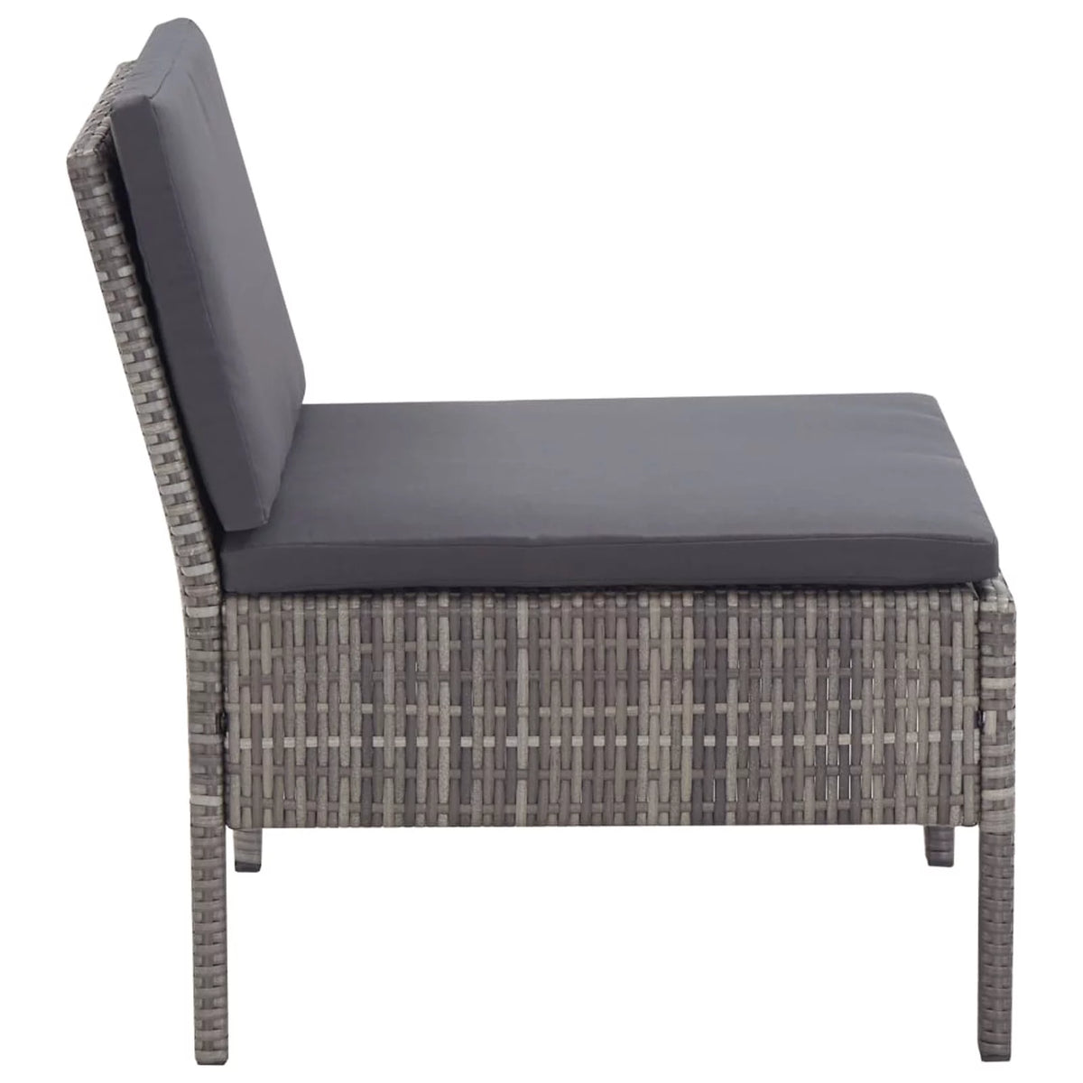 5 Piece Gray Poly Rattan Patio Sofa Set with Coffee Table K785