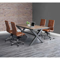 96"W x 42"D Weathered Oak Conference Table L46844
