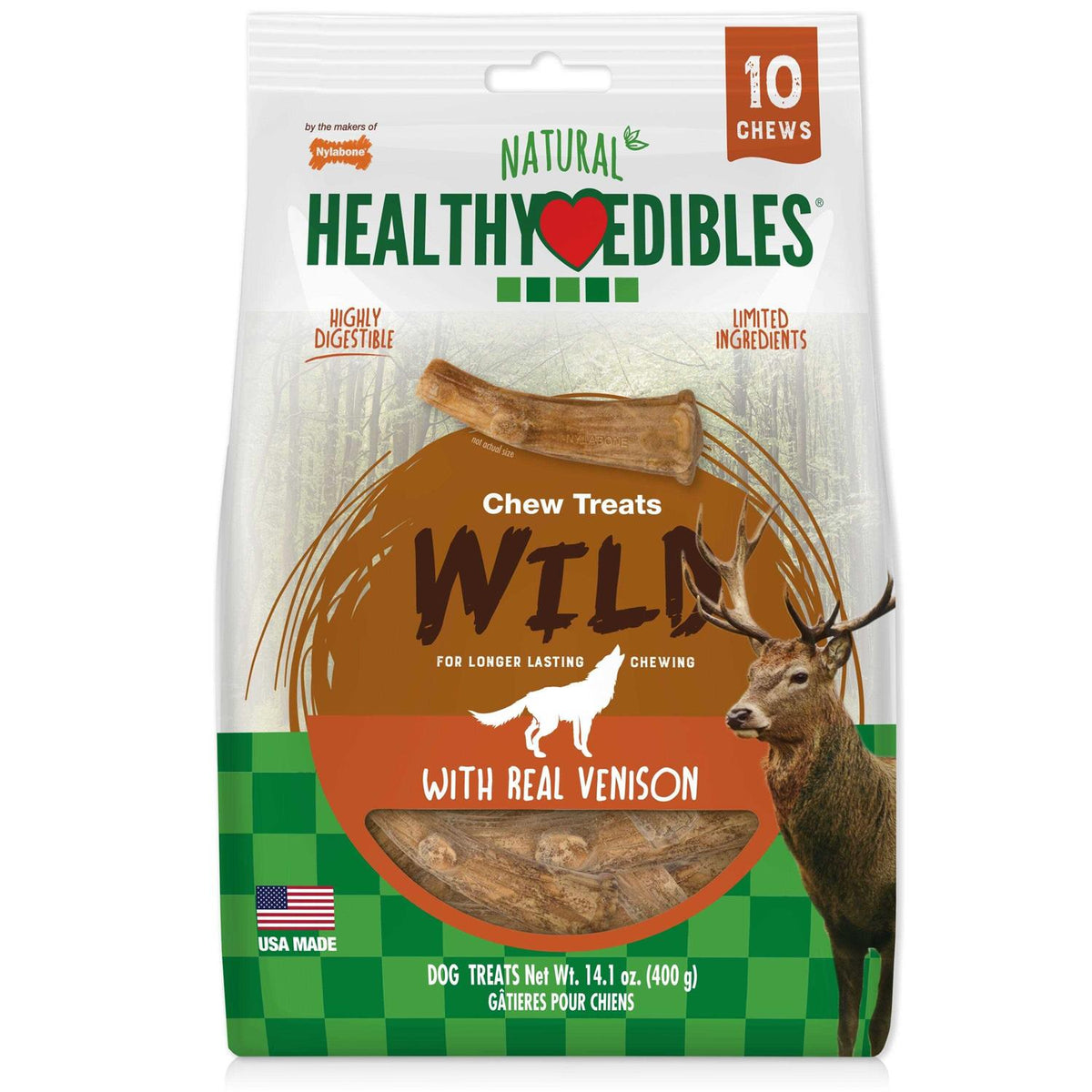 Healthy Edibles Wild Antler Chews Venison C623464