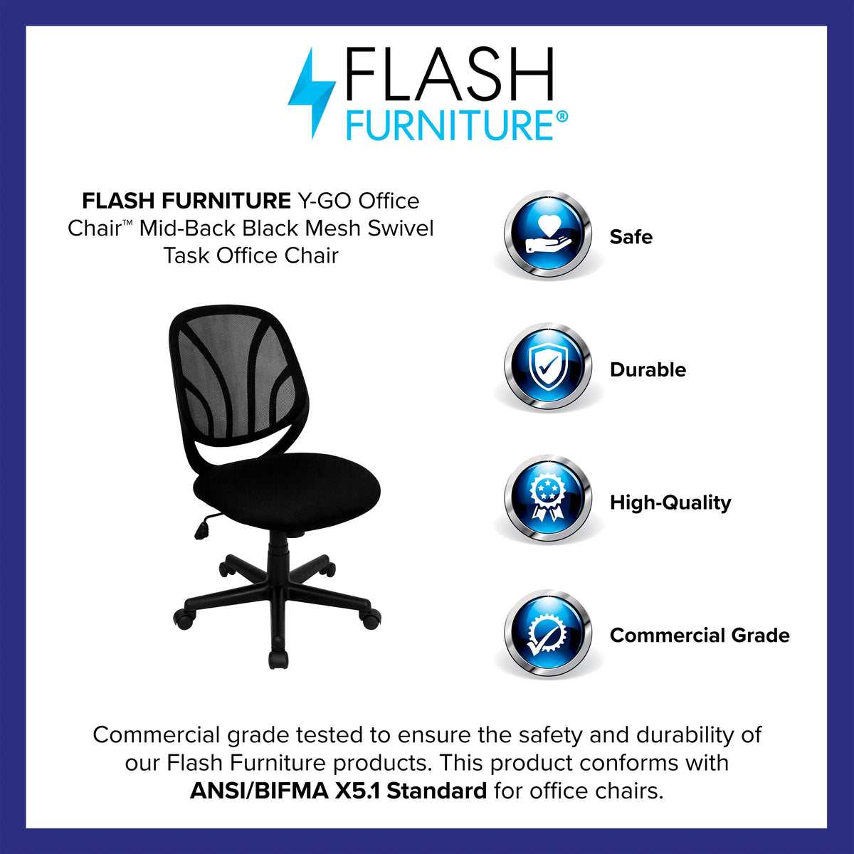 Black Mesh Swivel Office Chair T49234