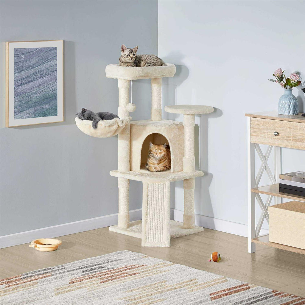 Plush Cat Tree Condo with Basket B6514