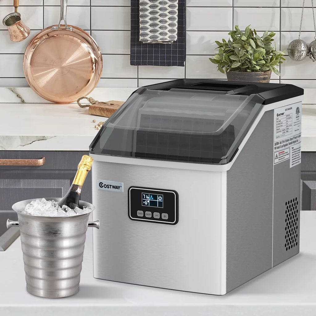 Stainless Steel Countertop Ice Maker Machine B87320
