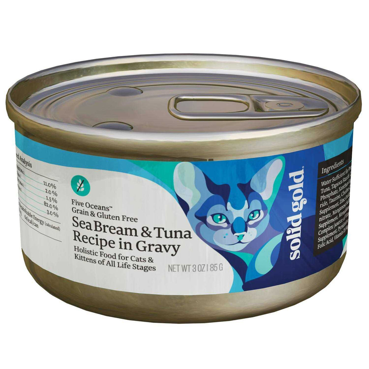 Solid Gold Canned Cat Food Five Oceans Tuna Recipe in Gravy Z231