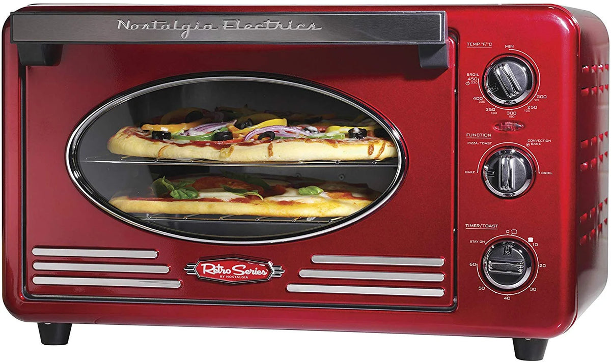 Retro Red 12-Slice Convection Toaster Oven E711