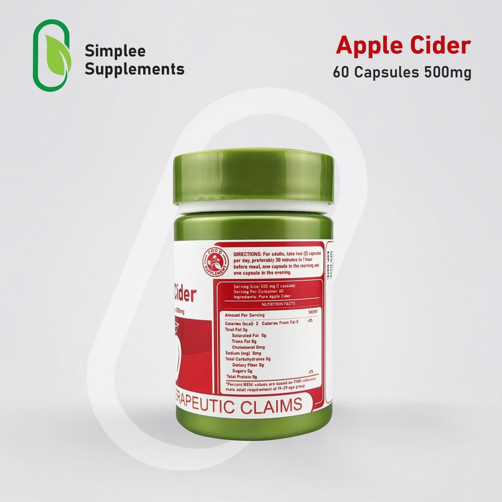 Apple Cider Capsules 500mg 60 Count T78861