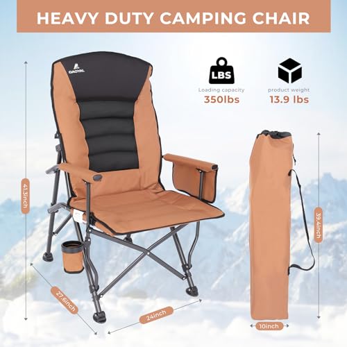 Oversized Folding Camping Chair with Cup Holder & Side Pocket T7912