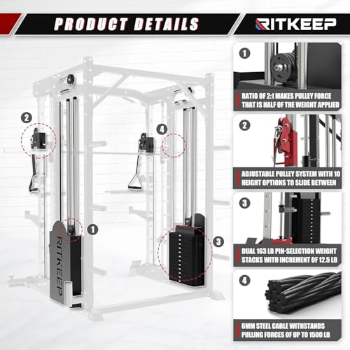 All-in-One Home Gym Equipment with 320lb Weight Stack X165815