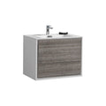 30 in. Wall Mount Ash Gray Bathroom Vanity M25829
