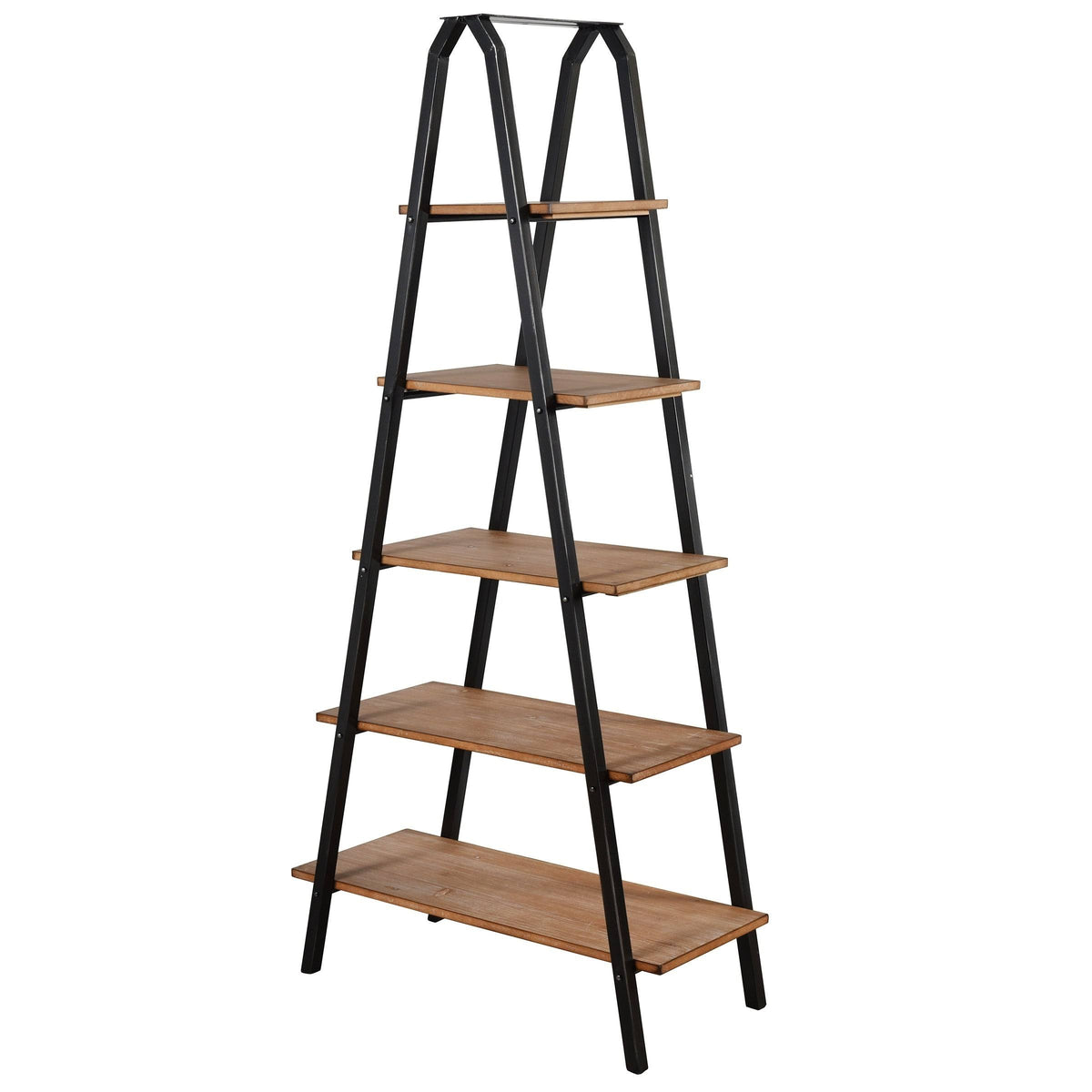 Driftwood Grey Ladder Bookcase S432