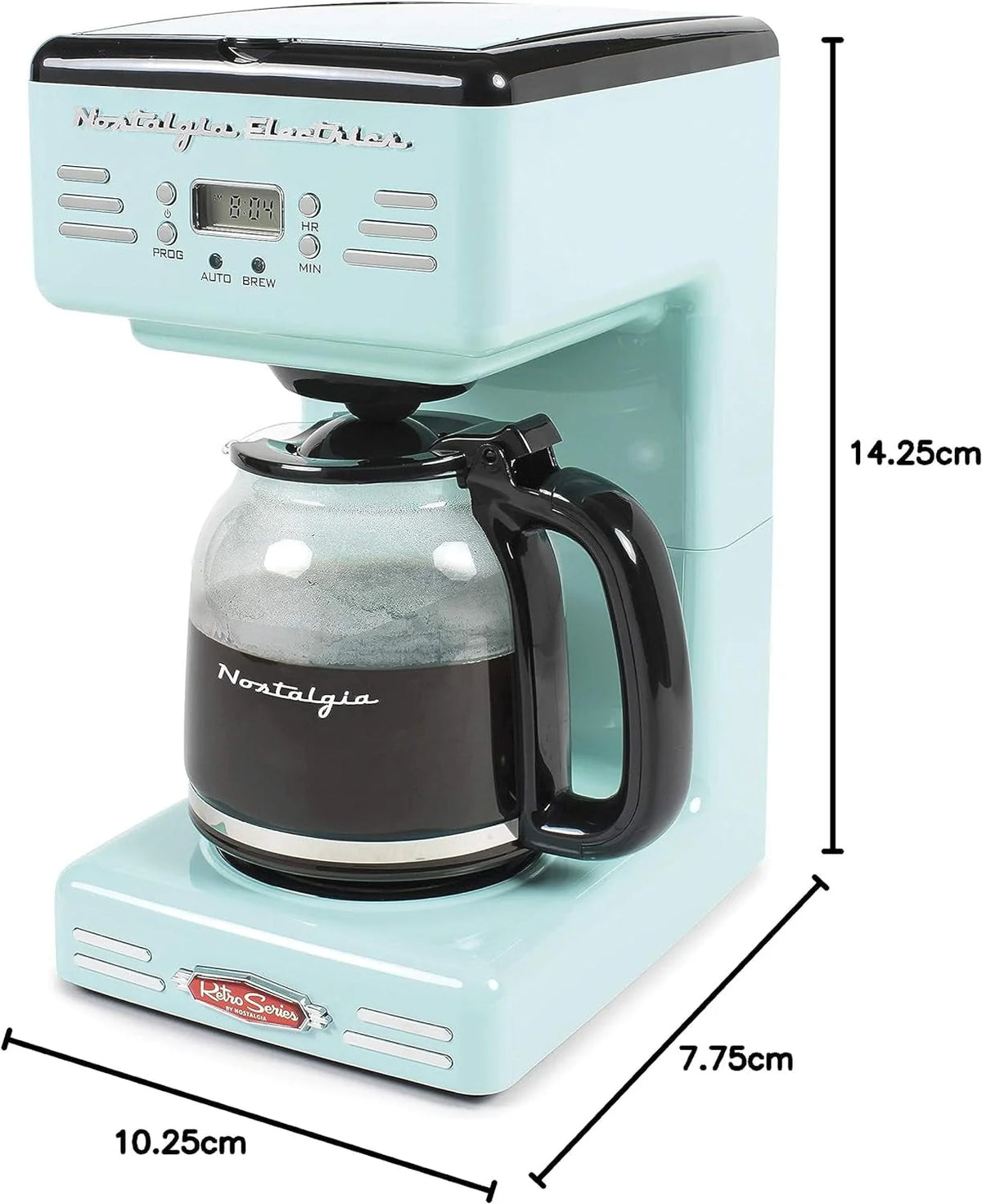 Aqua 12-Cup Programmable Retro Coffee Maker U346