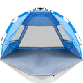 2-4 Person Pop-up Beach Tent UPF 50+ UV Protection Portable Waterproof Sunshade Blue C27507