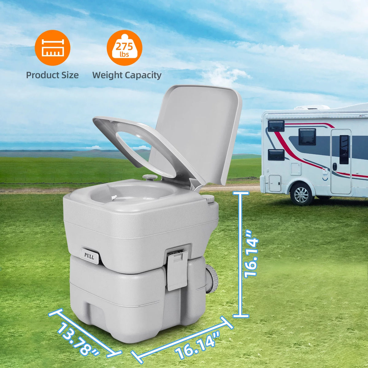 5.3 Gallon Portable Travel Toilet X38583