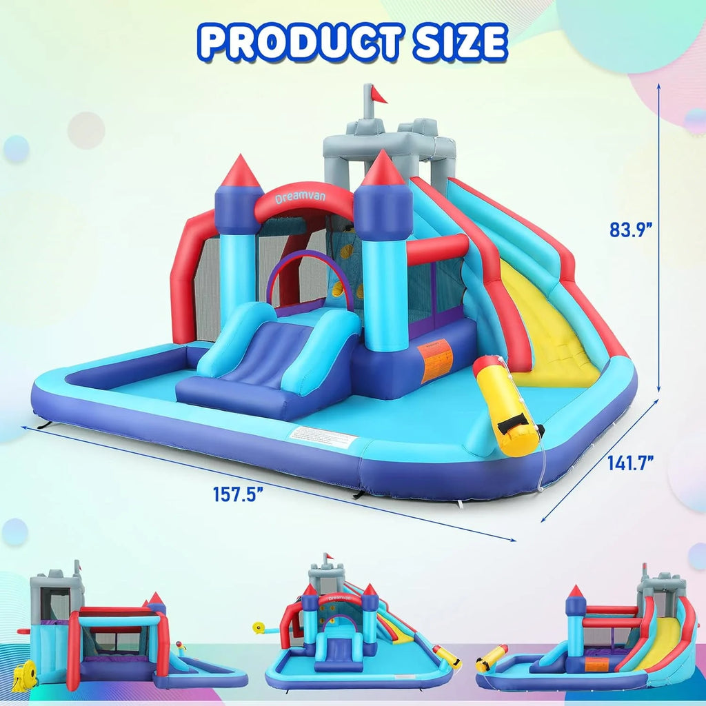 Inflatable Water Slide with Blower and Water Cannon E819