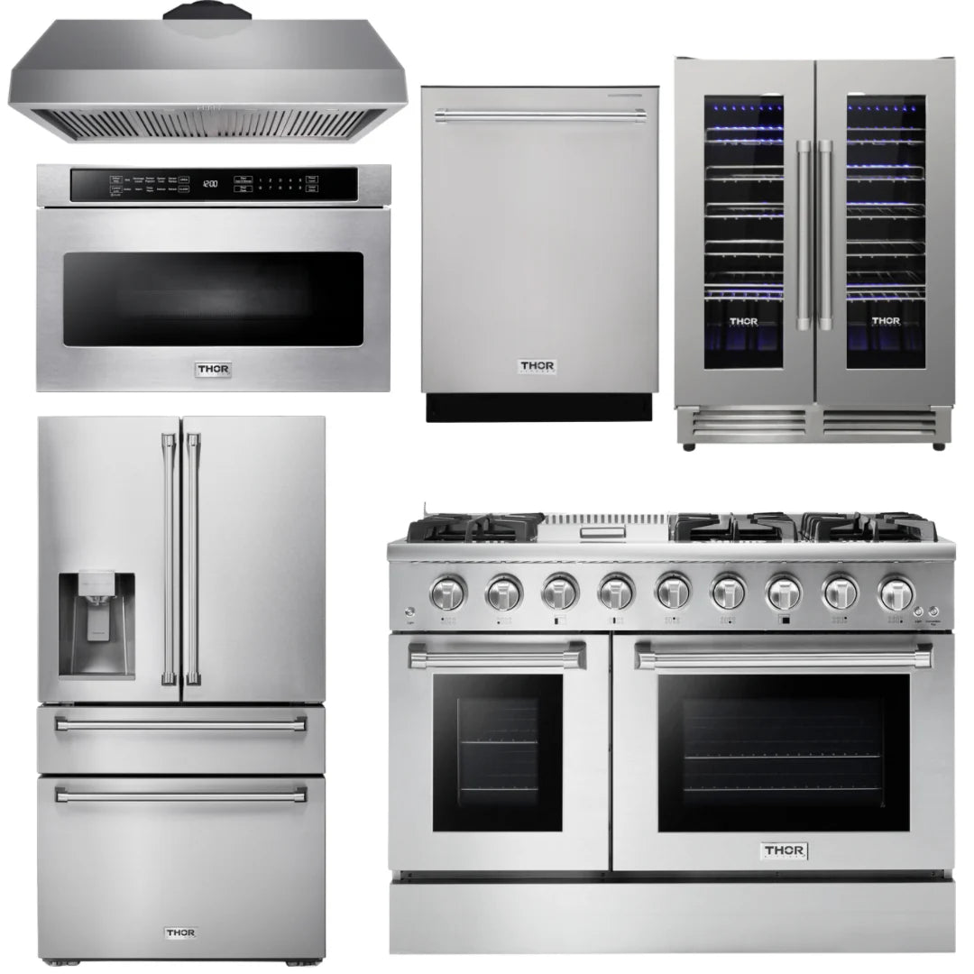 48 in. Gas Range 6 Piece Kitchen Bundle W7302