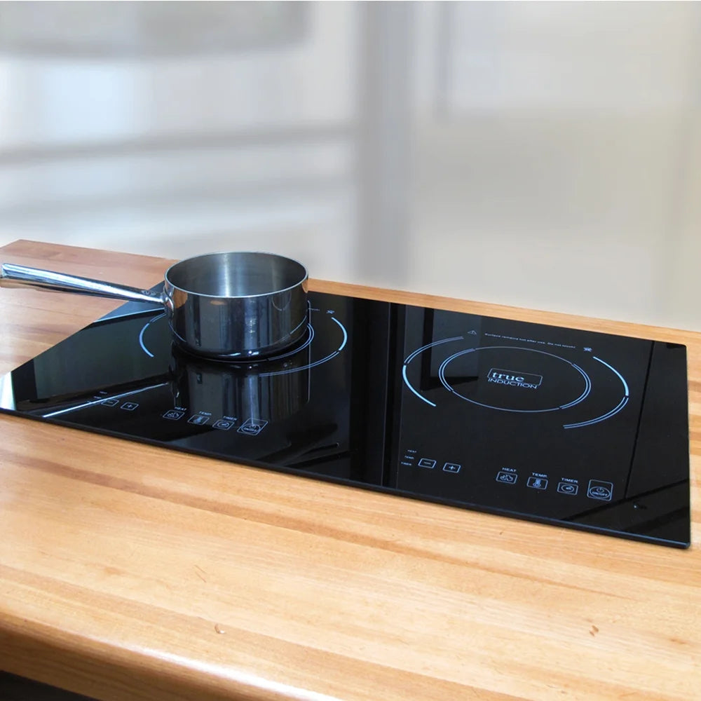 Built-in 23-inch Dual Induction Cooktop Glass-Ceramic Top V949574