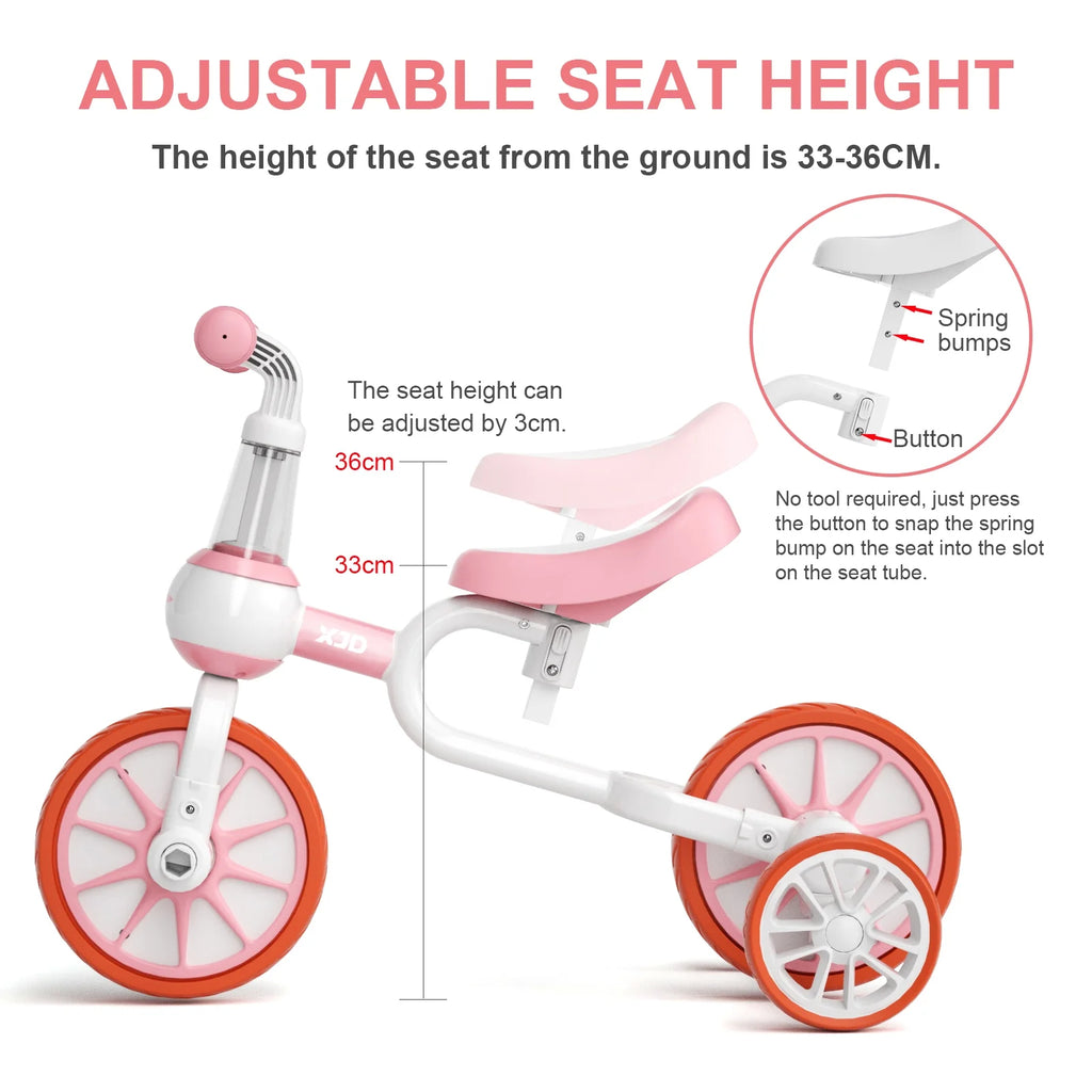 7 in 1 Toddler Tricycle with Removable Pedals F721